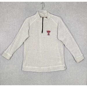 Texas Tech Pressbox Comfy Terry Quarter Zip Sweater  Gray XL Long Sleeve Royce